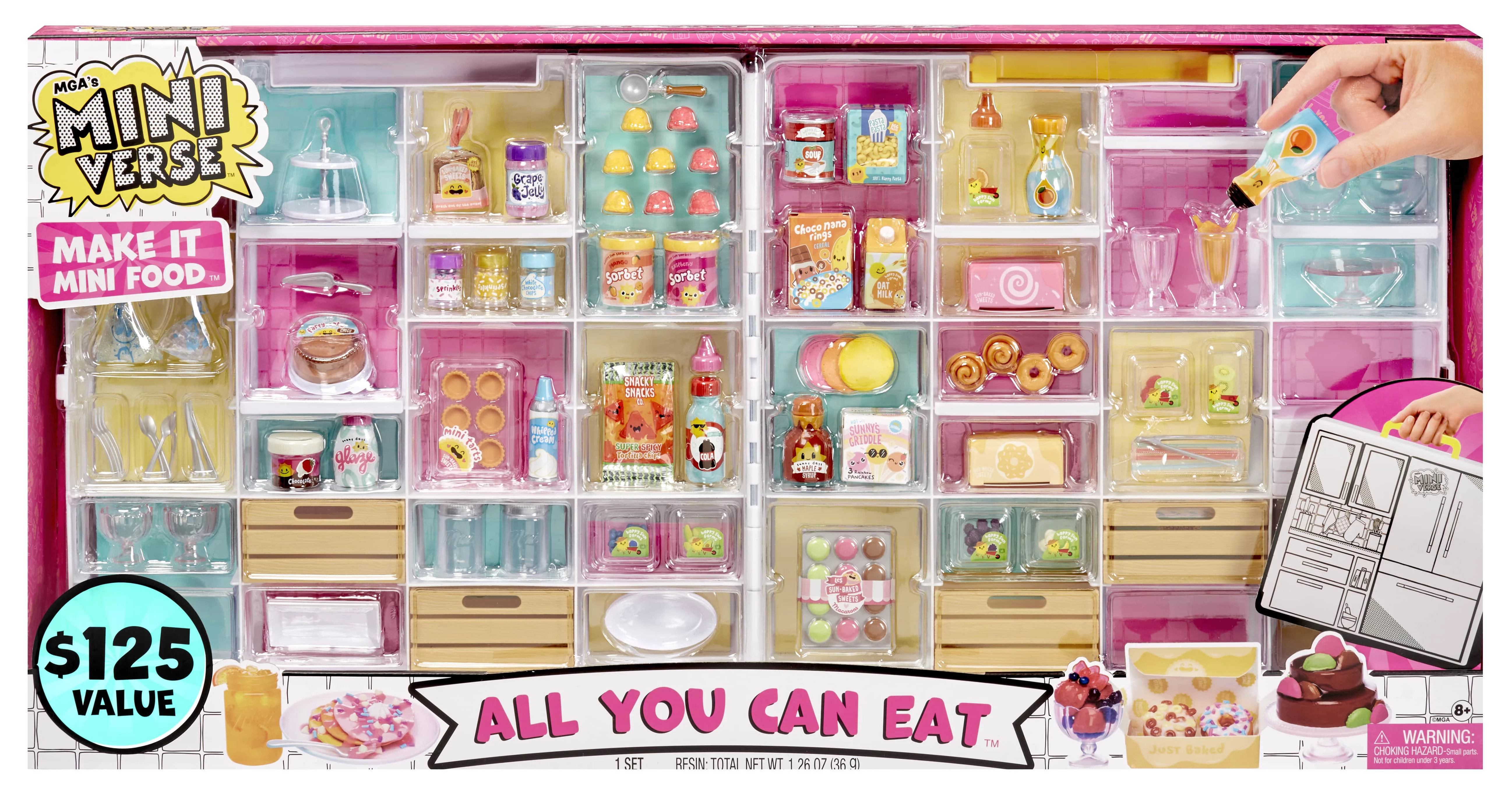 MGA's Miniverse Make It All You Can Eat - MGA's Miniverse, Collectibles, DIY, Resin Play, Replica Food, Not Edible, 8+