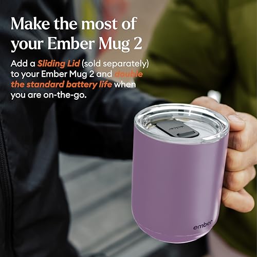 Ember Temperature Control Smart Mug 2, 14 Oz, App-Controlled Heated Coffee Mug with 80 Min Battery Life and Improved Design, Black