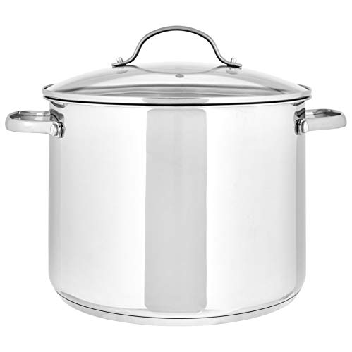 Amazon Basics - Stainless Steel Stock Pot with Lid, 8 Quart, Silver