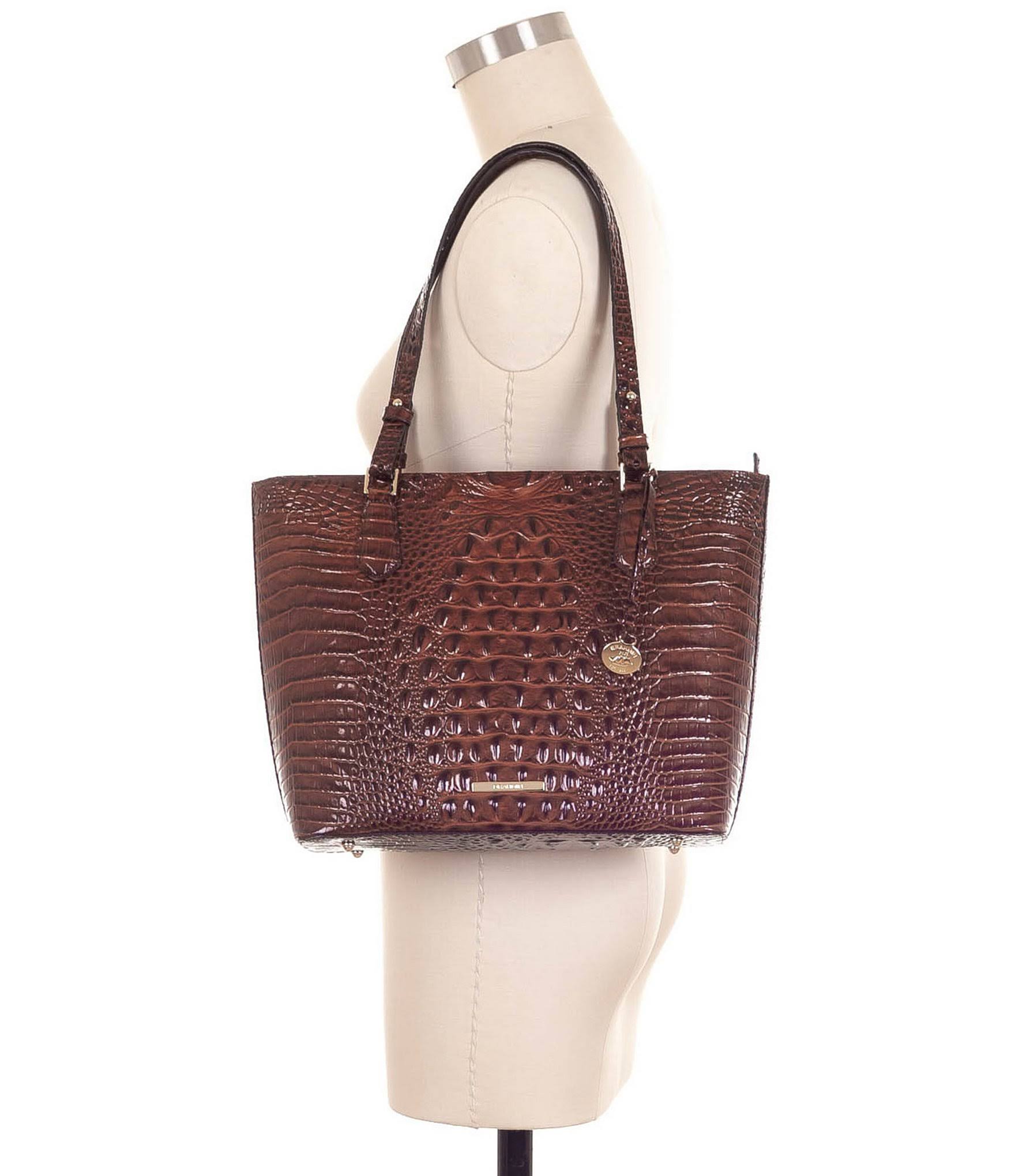 Brahmin Medium Misha Melbourne Embossed - Pecan/Gold