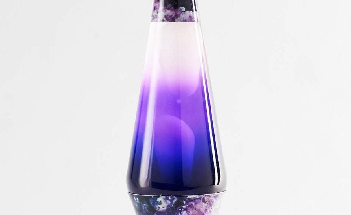 Lava 17 Inch Clear Liquid with White Wax Amethyst Inspired Lamp, 32 Ounce Tri-Colored Globe Retro Style Motion Light