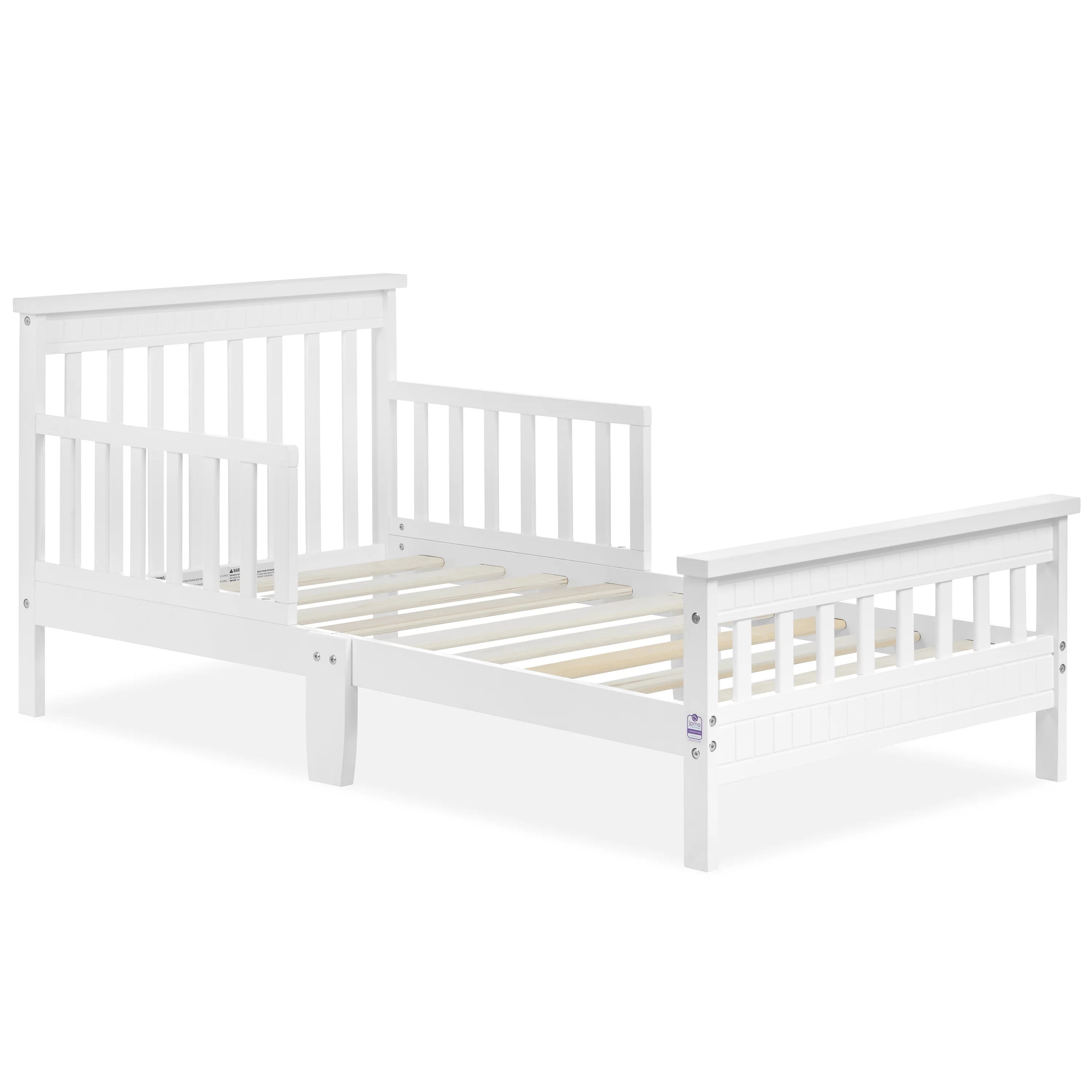 Dream On Me San-Fran Toddler Bed made with Sustainable New Zealand Pinewood, White