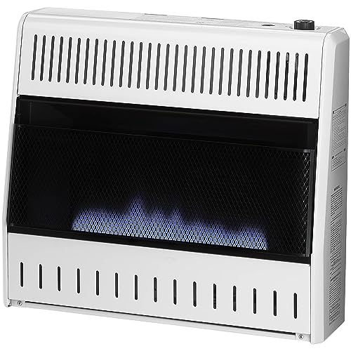 ProCom Heating Liquid Propane Ventless Blue Flame Heater With Base Feet - 30,000 BTU, Manual Control - Model# ML300HBA-B