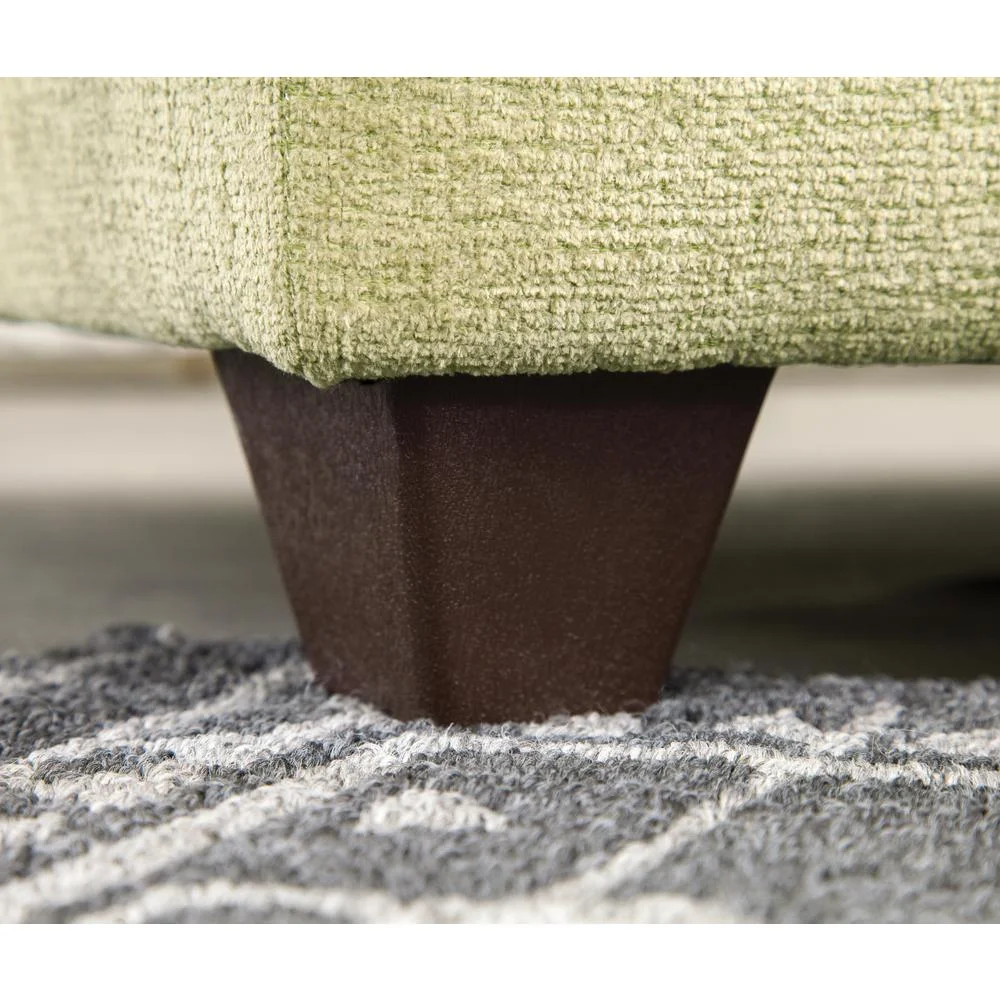 American Furniture Classics Model 8-010-A238V5 Urban Square Arm Green Sofa with Eight Throw Pillows