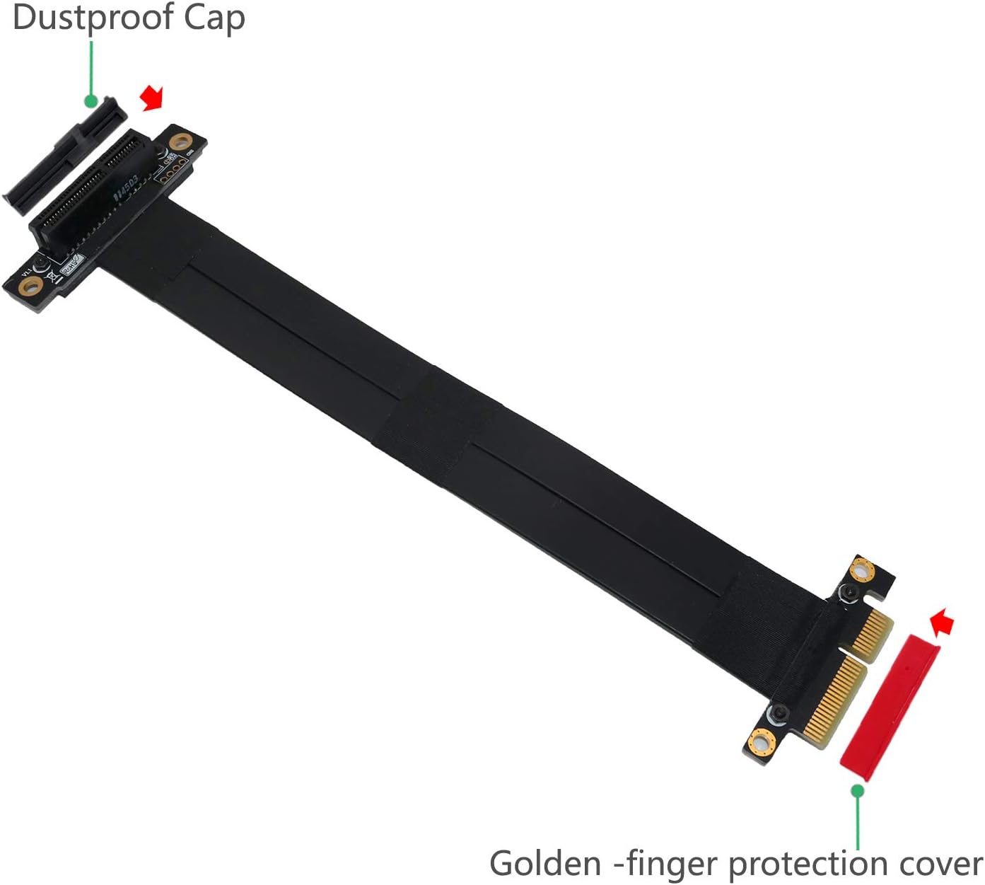 Pcie Extension Cable Pcie x16 Extension Cable PCIE Express3.0 16X Extension Cable pcie Riser (pcie 16X 180 Degree Cable 20cm)