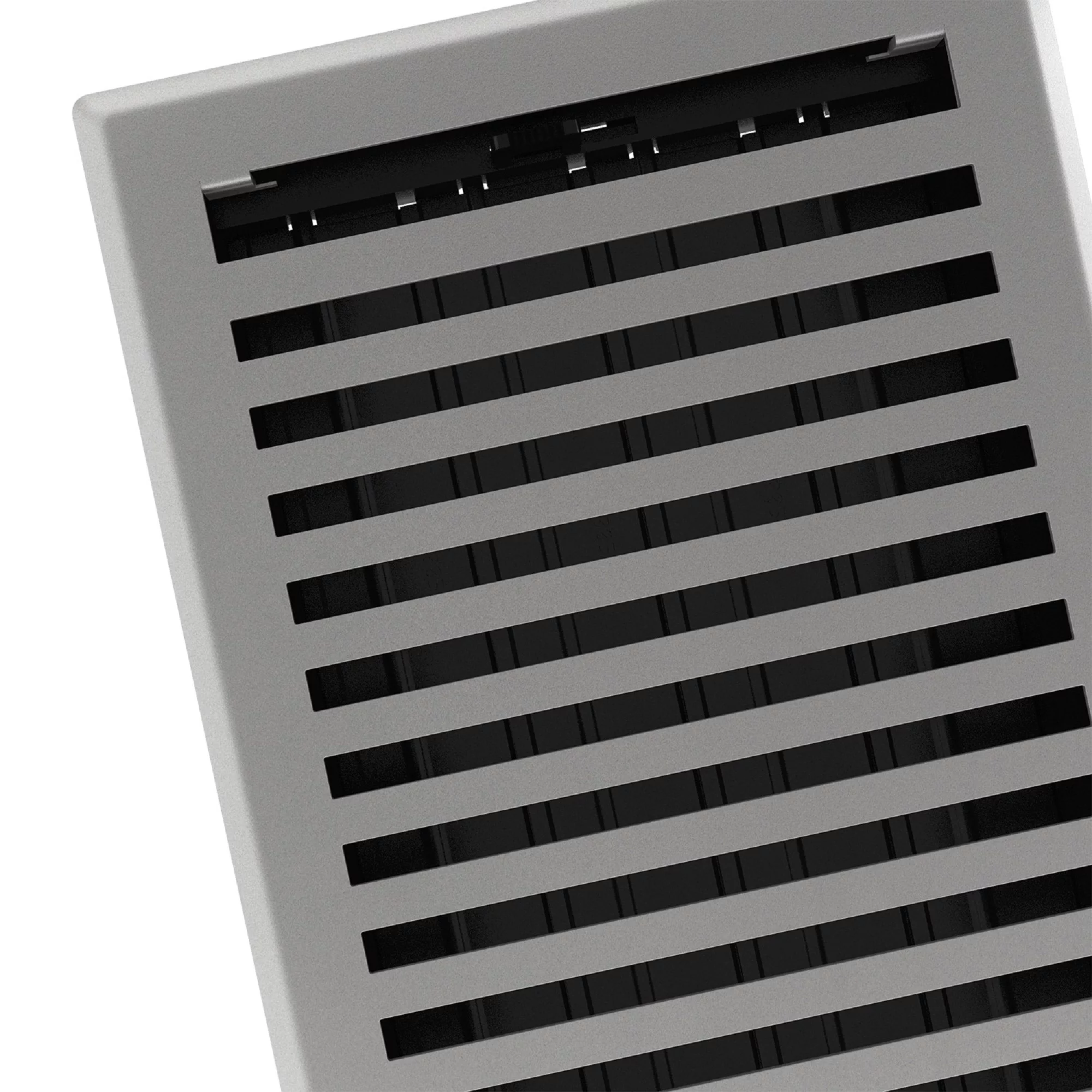 Imperial 6in x 10in Montezuma Style Grey Granite Metal Rectangular Air Floor Register (2 PACK)