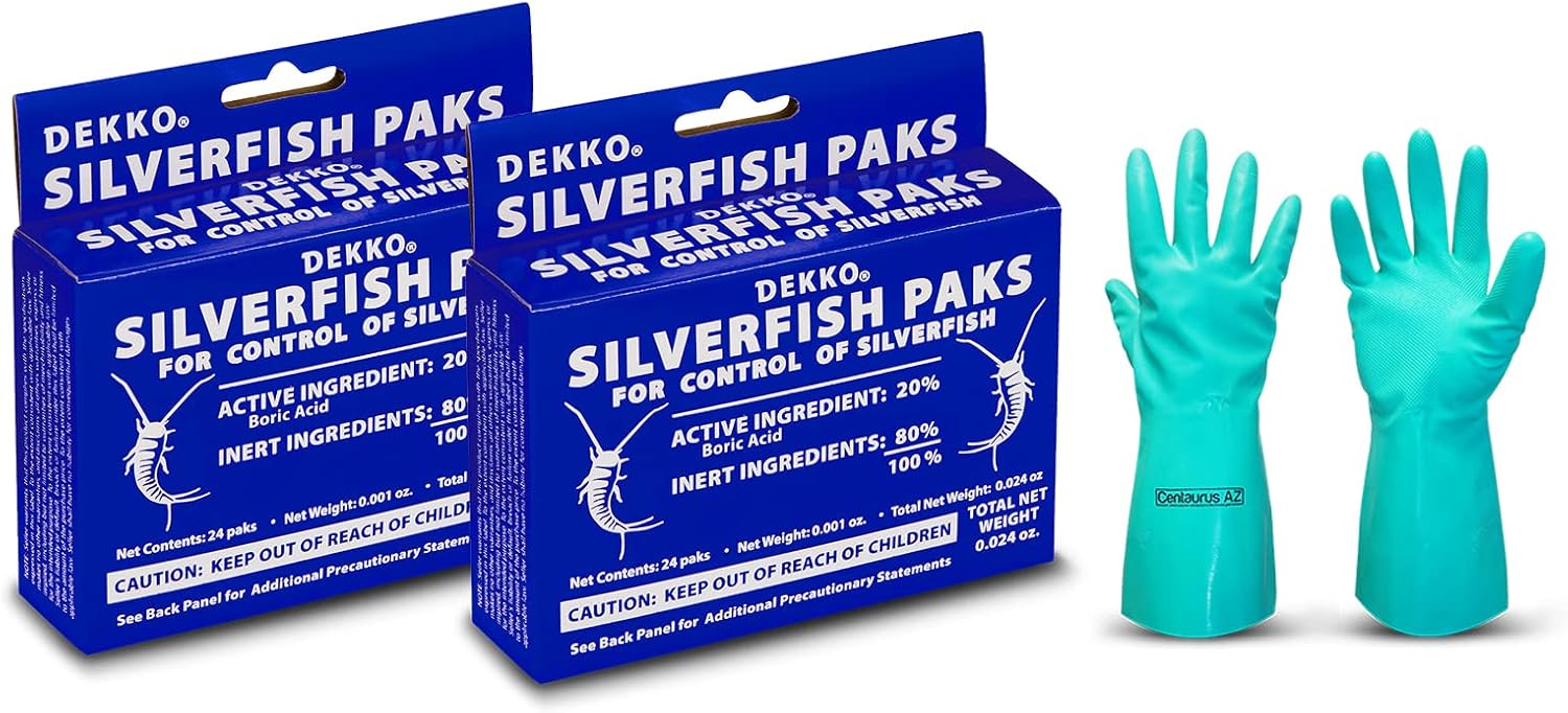 Dekko Silverfish Paks Perfect Indoor and Outdoor Household Solution Eco friendly Available with Premium Quality Centaurus AZ Gloves-Pack of 2