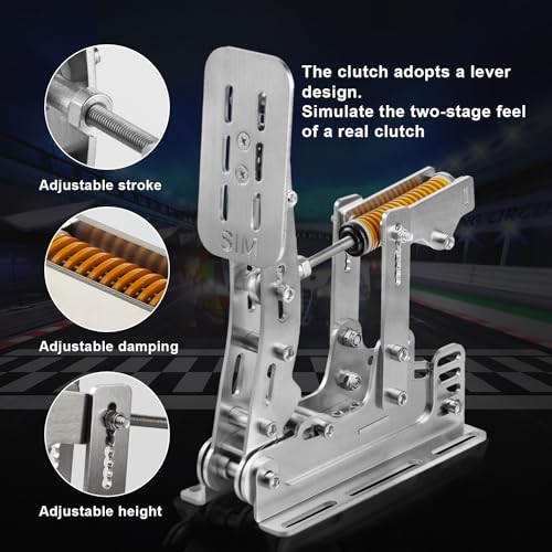 SIMSONN NEW PRO Pedals Sim Racing Pedals PC Racing Simulator Pressure Sensor Load Cell HE Hydraulic Pedal for Pc Cockpit Pedal