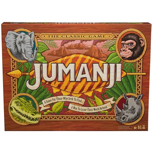 Spin Master Games, Jumanji Stampede, 3D Adventure Cooperative Board Game, for Fans of The Jumanji Movies, Face Off Against Jungle Emergencies, 2-4 Players, for Ages 8 & Up
