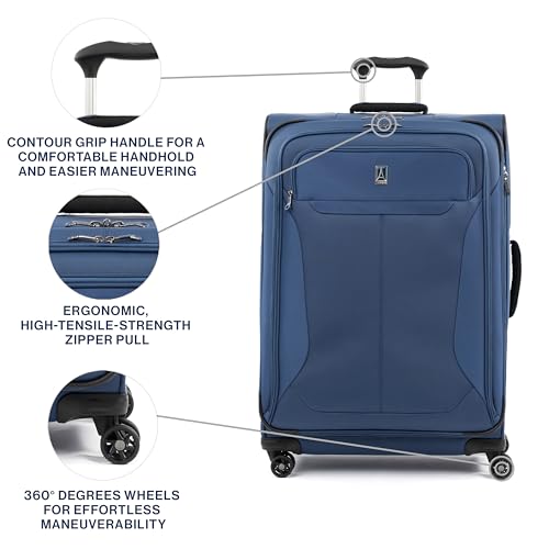 Travelpro Tourlite Softside 2-Piece Set, Expandable Luggage with 4 Spinner Wheels, Lightweight Suitcase, 21