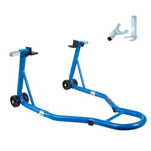 Motorcycle Stand 850LB Sport Bike Rear Wheel Lift Swingarm Paddock Stands Blue, U+L