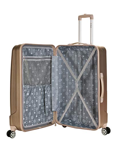 Rockland Melbourne Hardside Expandable Luggage with Spinner Wheels, 2TONENAVY, 2 Piece (20/28)