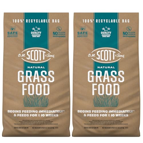 O.M. Scott and Sons Tall Fescue Blend Grass Seed, Fertilizer and Soil Improver, Naturally Crowds Out Weeds, Covers Up to 2,000 sq. ft., 8 lbs.