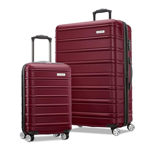 Samsonite Omni 2 Hardside Expandable Luggage with Spinner Wheels, 2-Piece Set (19/24), Lagoon Blue