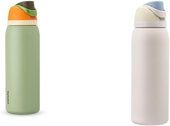 Owala FreeSip 40 Oz Insulated Stainless Steel Water Bottles with Straw, Set of 2