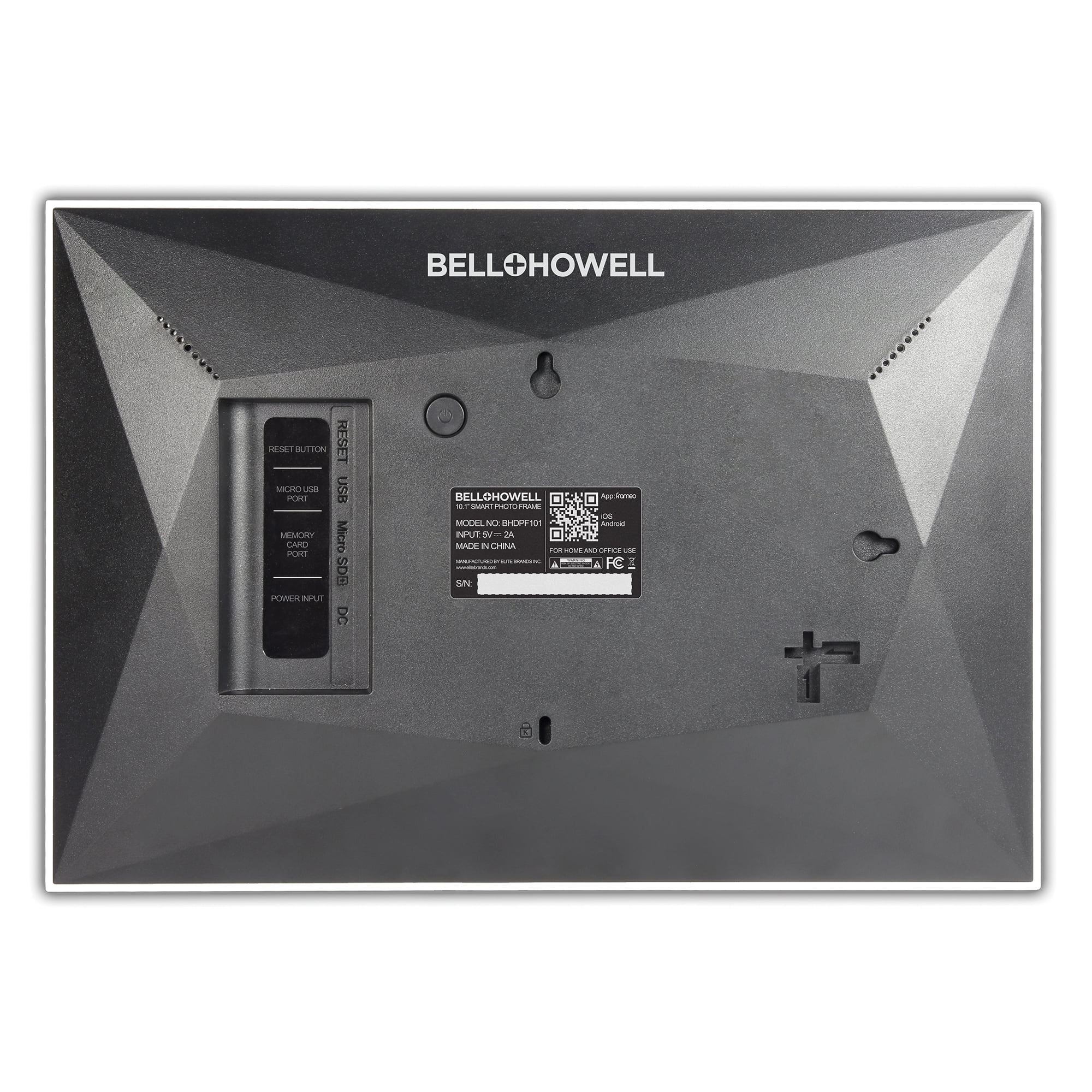 Bell+Howell BHDPF101-W 10.1-Inch Smart Photo Frame with Frameo App (White)