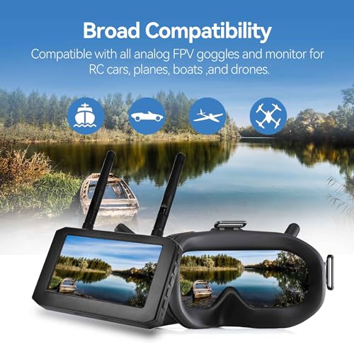 RunCam Spotter V2 FPV Camera and Transmitter Kit, 5.8G Micro AIO Cam, OSD, Integrated Mic, FOV170 Degree 700TVL, 40CH, 20MW-200MW Adjustable