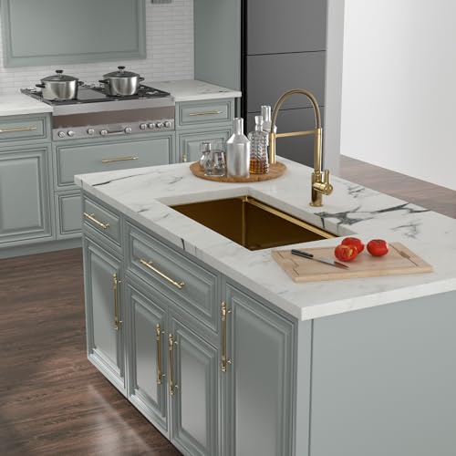 Kichae 12“ Deep Laundry Sink Undermount - 24 Inch Black Undermount Utility Sink Stainless Steel Single Bowl Under Counter Handmade Laundry Utility Room Basin