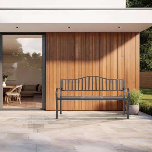 BODIOO Outdoor Metal Garden Bench 59