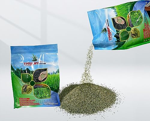 100% Tall Fescue Grass Seeds Non Mix No Fertilizer The Best Grass Seeds for Lawn Overseeding Quick Rabid Growing in a Week Less Water Less INPUTS with EZ Direction for Apply Lawn Turn GREENNER