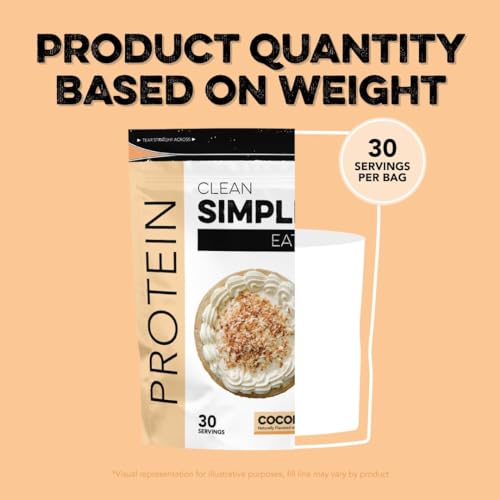 Clean Simple Eats Chocolate Peanut Butter Whey Protein Powder, Natural Sweetened and Cold-Processed Whey Protein Powder, 20 Grams of Protein (30 Servings)
