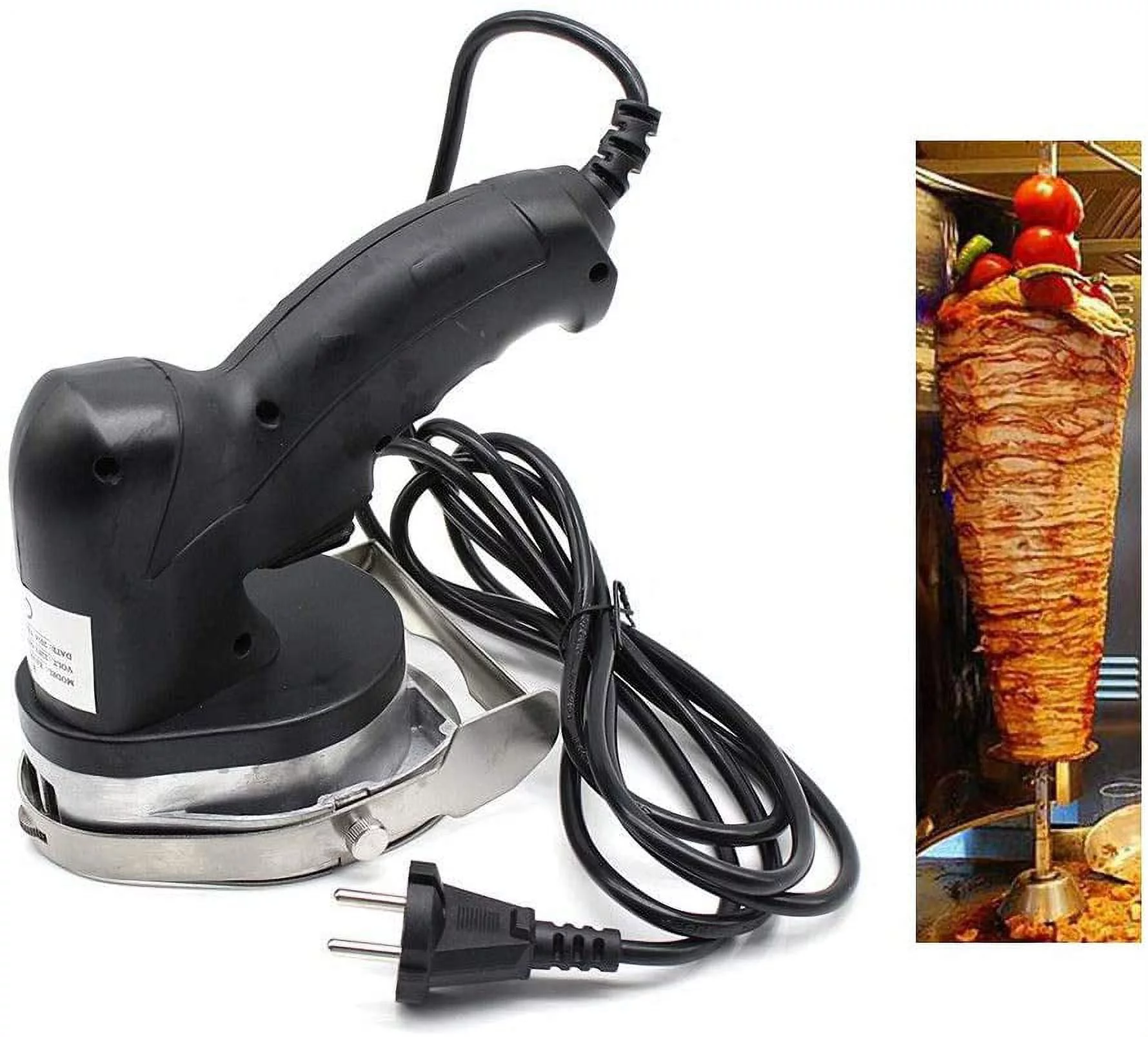 Miumaeov Electric Shawarma Cutter Gyro Slicer Commercial Kebab Knife Gyro Cutter Kebab Slicer, Sliced Meat Gyros Knife