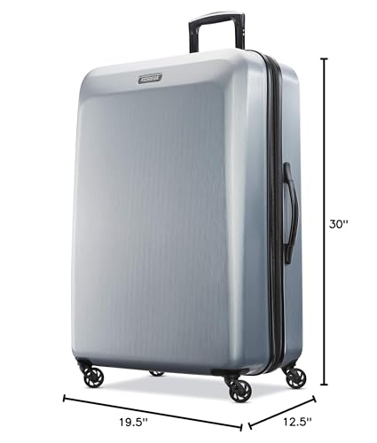 American Tourister Moonlight Hardside Expandable Luggage with Spinner Wheels, Blue Terazzo, 2-Piece Set (20/28)