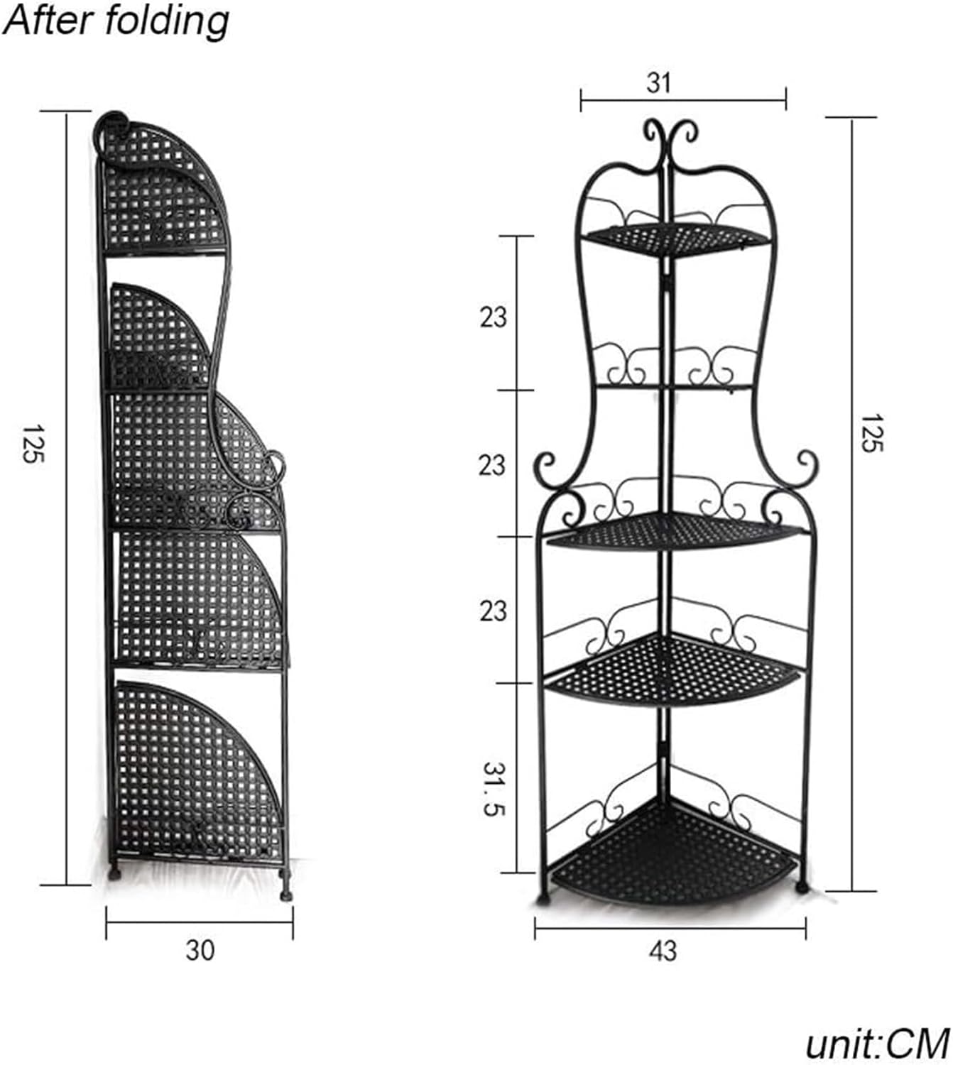 Flower Stands Plant Display Stand Folding Flower Pot Holder Bonsai Shelf Iron 5 Tier Potted Rack Decoration Portable Window