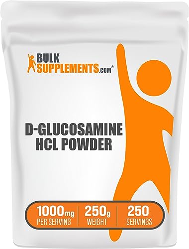 BulkSupplements.com Glucosamine HCl Powder - Glucosamine 1000mg, Glucosamine Supplement, Glucosamine Powder - Gluten Free, 1000mg per Serving, 500g (1.1 lbs) (Pack of 1)
