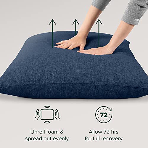 ZINUS Aidan Sling Accent Chair, Metal Framed Armchair with Shredded Foam Cushioning, Black