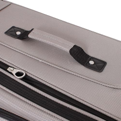 SwissGear Sion Softside Expandable Luggage, Black, Checked-Large 29-Inch