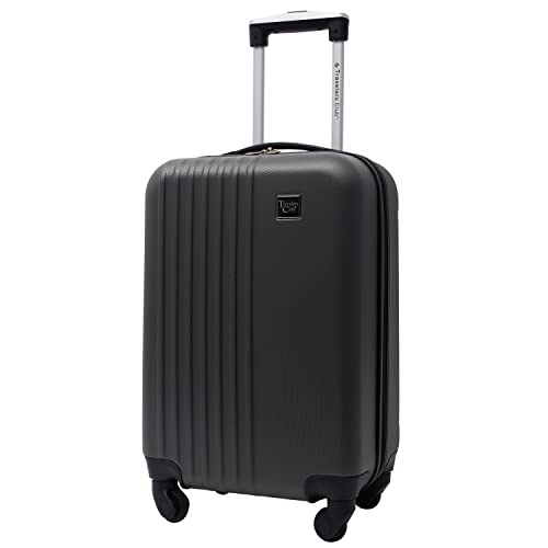 Travelers Club Cosmo Hardside Spinner Luggage, Navy Blue, Carry-On 20-Inch