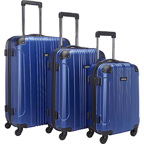 Kenneth Cole REACTION Out of Bounds Lightweight Hardshell 4-Wheel Spinner Luggage, Cobalt Blue, 20-Inch Carry On