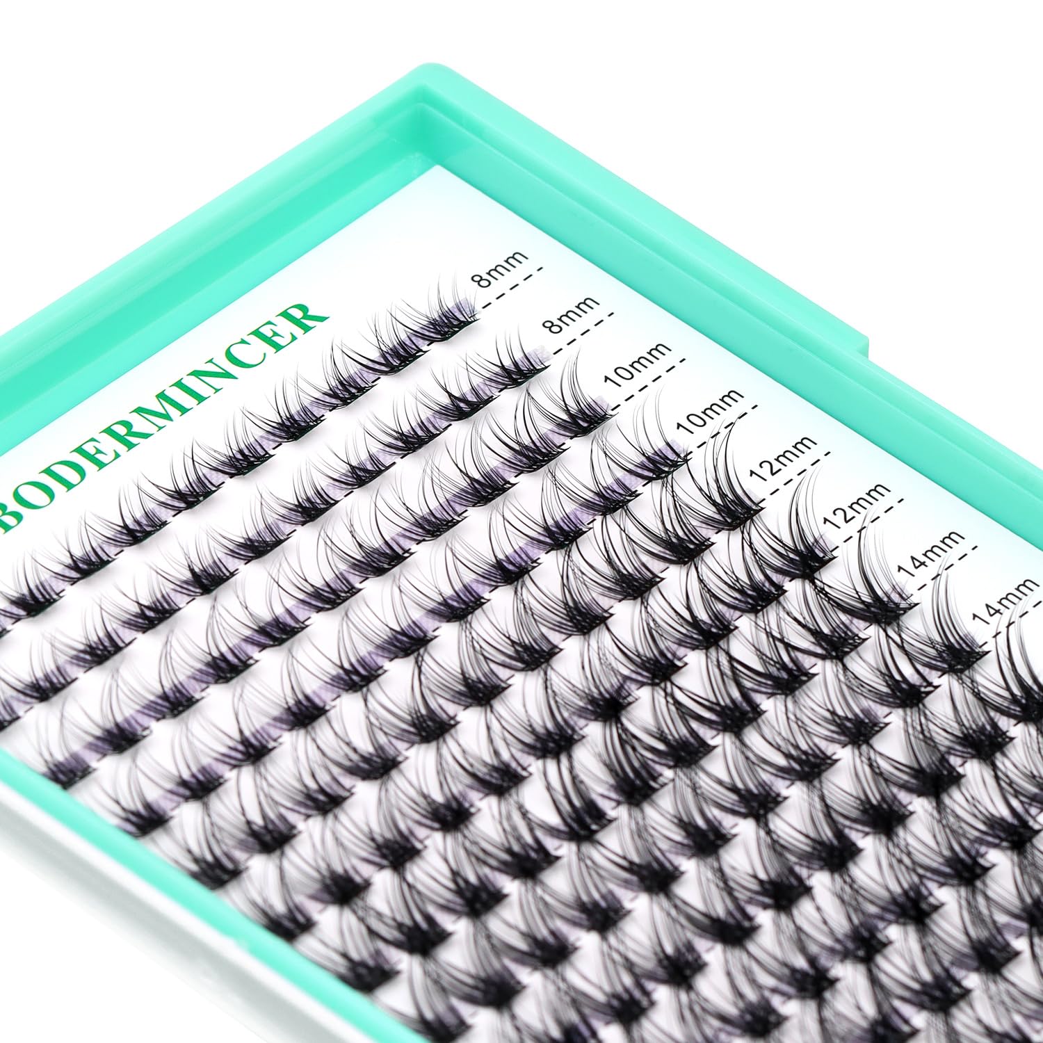 Bodermincer 132 Cluster D Curl Natural Style Eyelashes Professional Makeup Wide Cluster Individual Cluster EyeLashes Grafting Fake False Eyelashes (Black-8-10-12-14-16mm MIX)