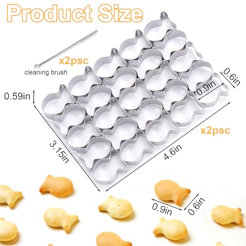 AIERSA Mini Gingerbread Cookie Cutter,Small Christmas Cookie Cutters,1 Inch Tiny Gingerbread Man Shapes Cookie Cutter,20 Cavity Metal Stainless Steel Christmas Cookie Cutters