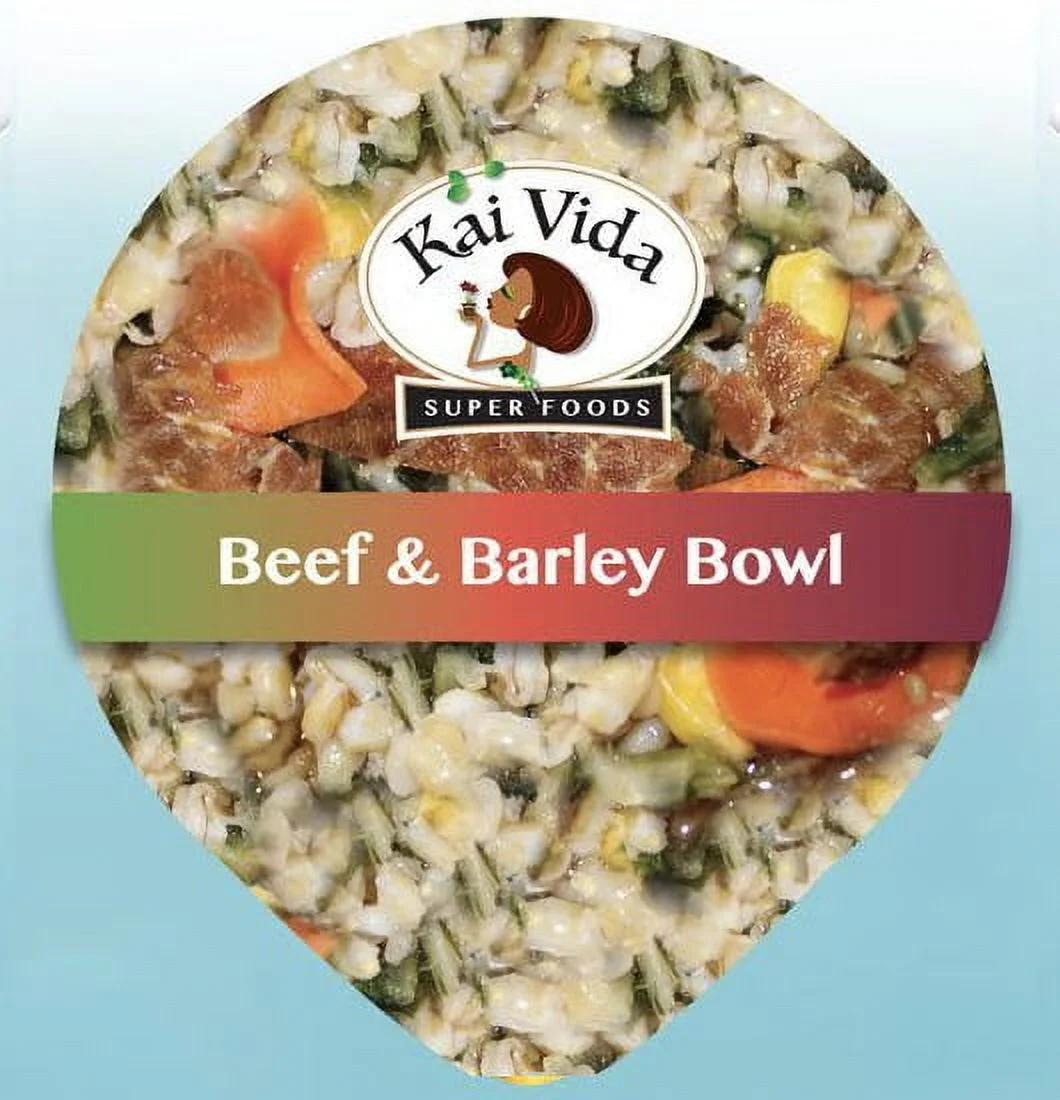 Kai Vida Savory Beef & Barley with Kale & Flatbread Bowls (3-pack)