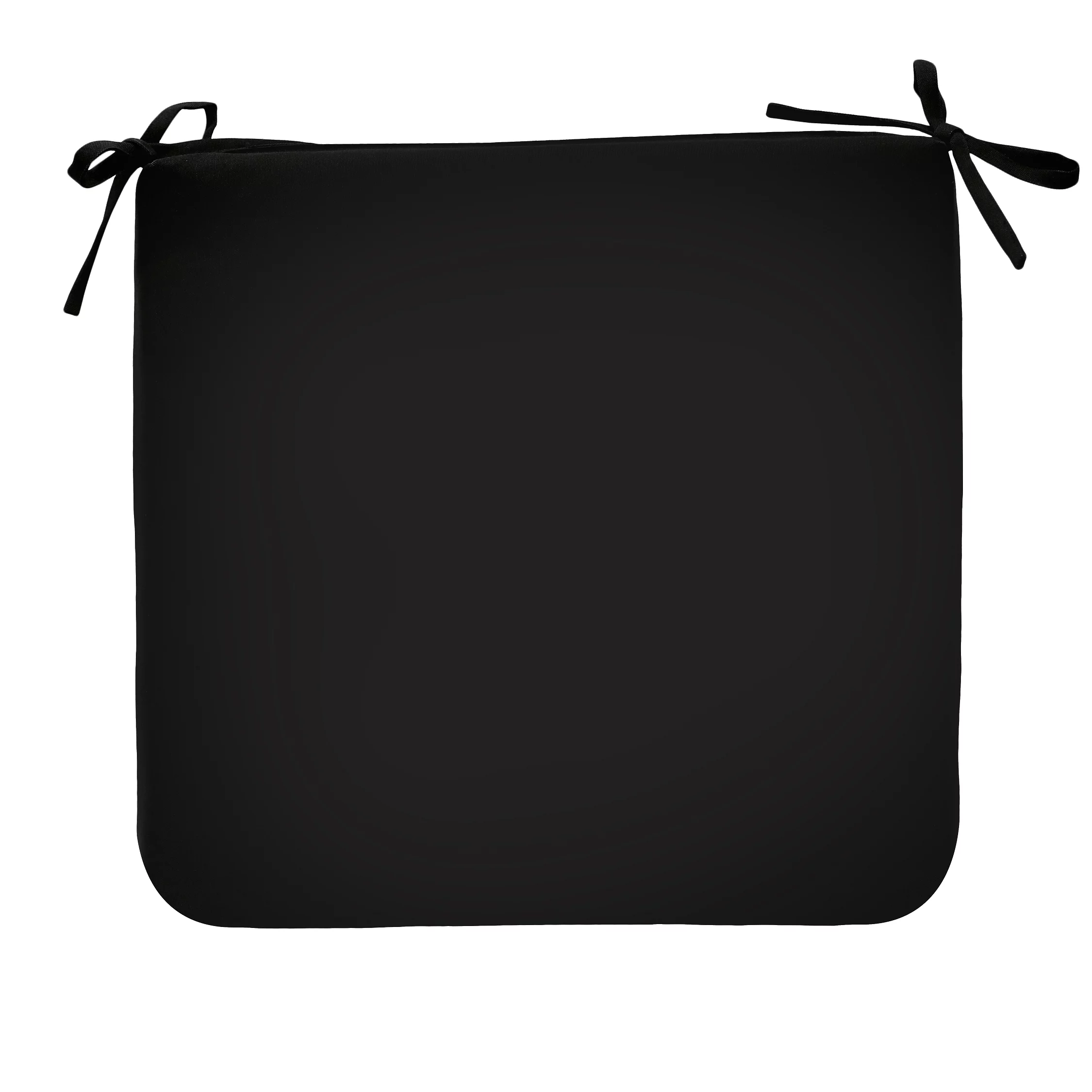 Outdoor Decor Ebony Seat Cushion 18 x 19 in Solid Black