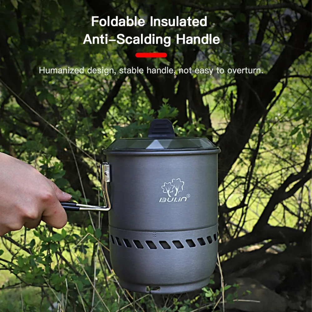 BULIN camp stove, Stove Pot Wild Windproof Head Camp Buzhi Stove Huiop All-in-one Tubbek