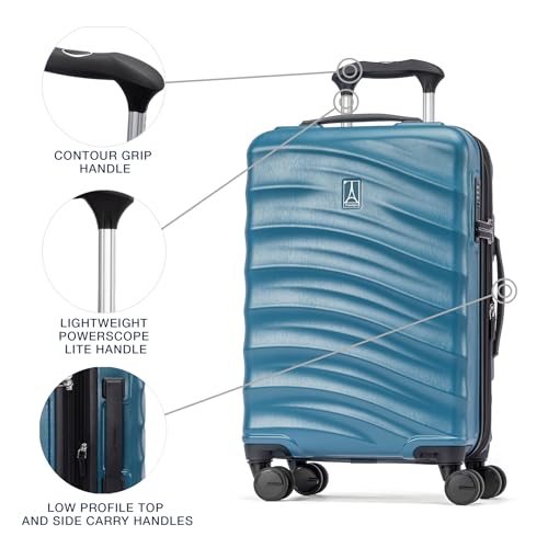 Travelpro Maxlite Air V2 Hardside Expandable Carry on Luggage, 8 Spinner Wheels, Lightweight Hard Shell Suitcase, TSA lock, Black, Carry On 21-Inch