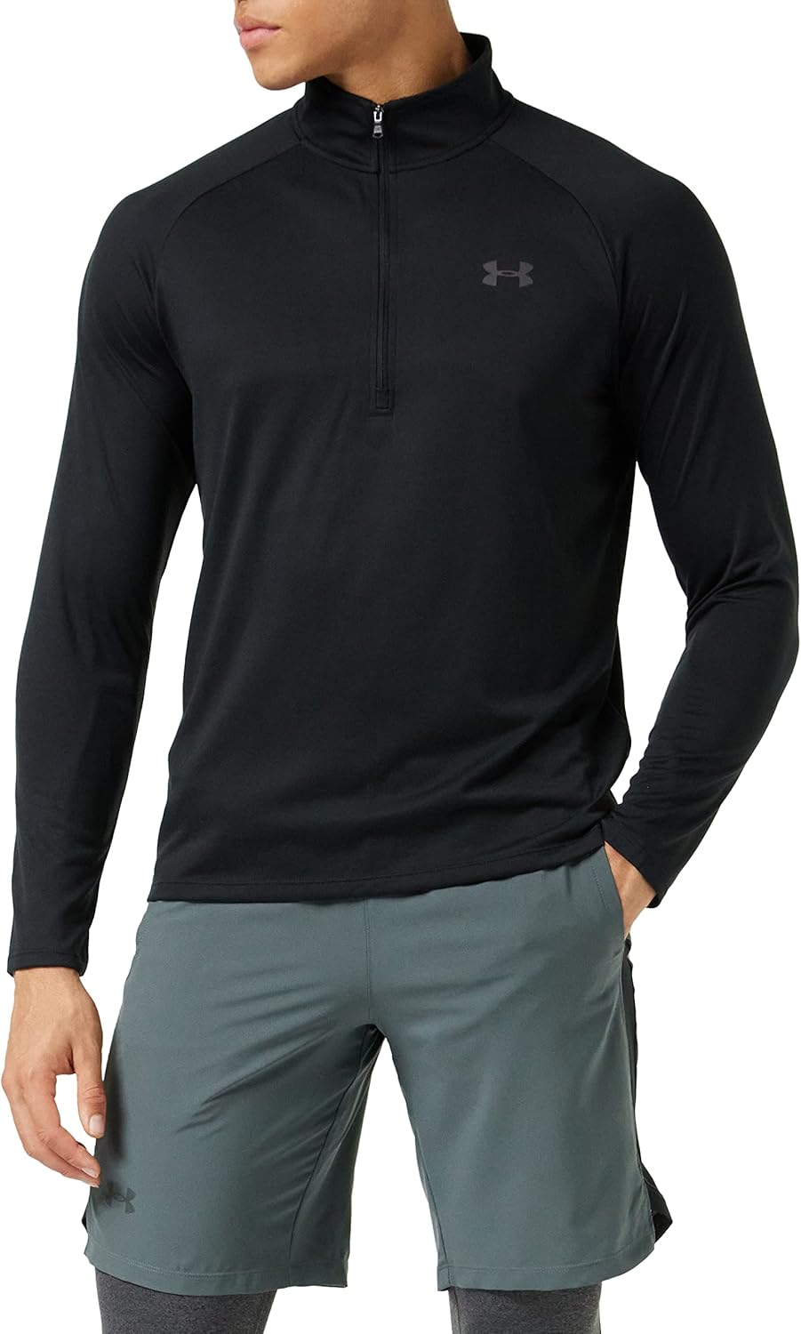 Under Armour Men's UA Tech™ ½ Zip Long Sleeve MD Black