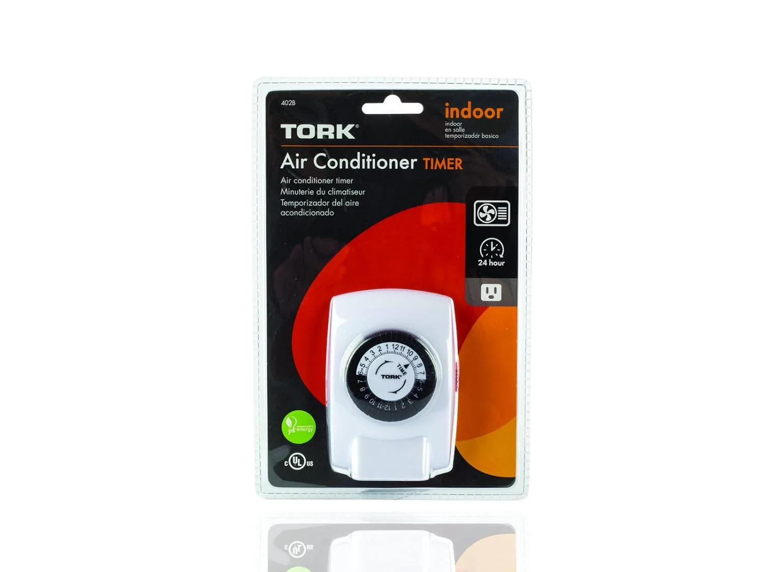 Industries 402B Easy-Set Heavy-Duty Indoor 15-Amp 24-Hour Mechanical Plug-In Air Conditioner And Appliance Timer - Features 1 Outlet Receptacle - Ideal For  Decorations