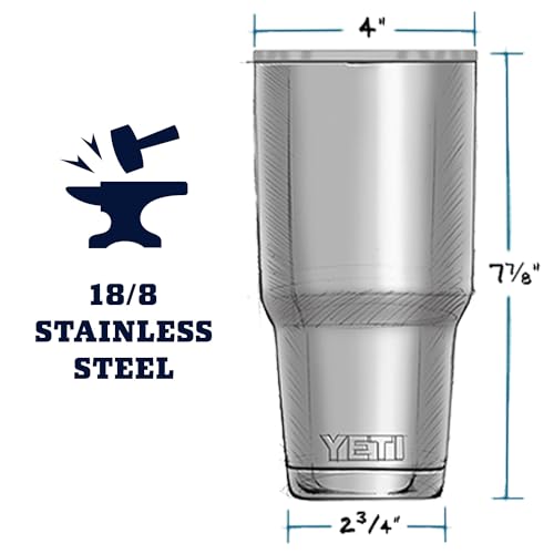 YETI Rambler 30 oz Stainless Steel Vacuum Insulated Tumbler w/MagSlider Lid, Black