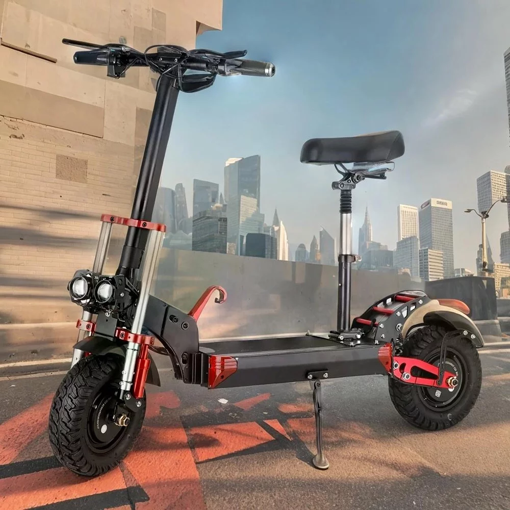 2000W 21ah off-road alloy electric scooter for adult，With large display screen, constant speed cruise Dual drive 12