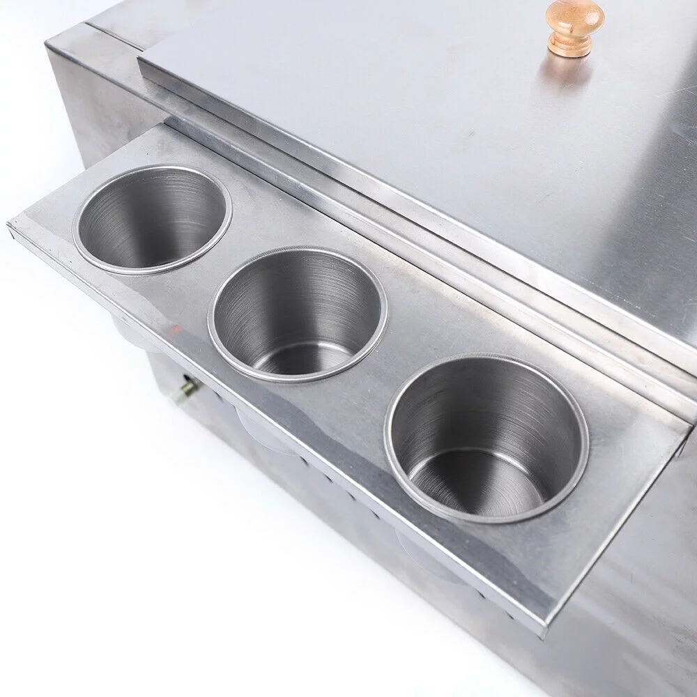 TFCFL Commercial 6L*2 Countertop Stainless Steel Deep Fryer Dual Tank Restaurant/ Kitchen Gas Fryer + Basket