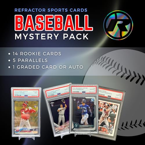 Baseball Mystery Hot Pack - 20 Cards - 1 Graded Card/AUTO - 14 RCS - 5 Parallels