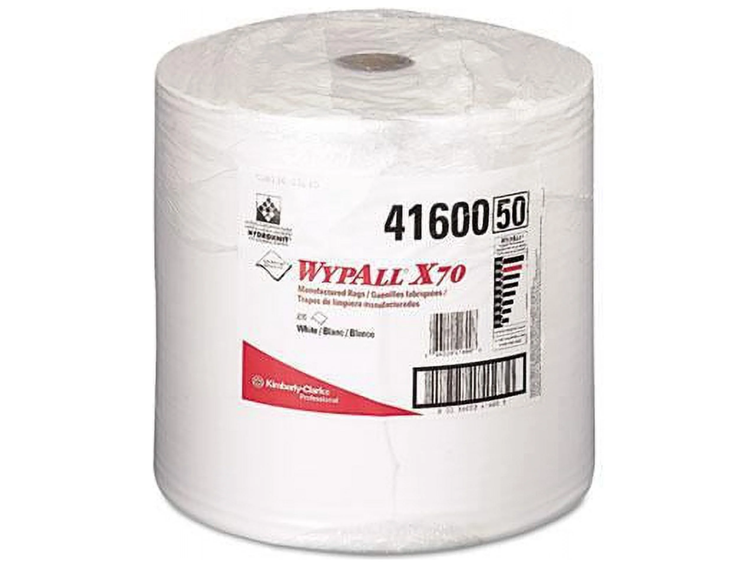 WypAll X70 Extended Use Reusable Cloths (41600), Jumbo Roll, Long Lasting Performance, White, 1 Roll, 870 Sheets