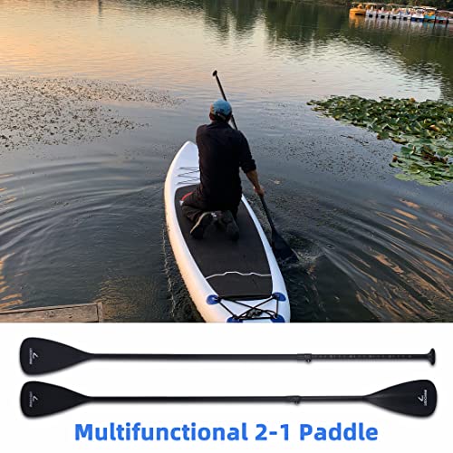 LEDONNE SUP Paddle 4-Piece Adjustable Kayak Paddle Floating Lightweight Paddle Board Oar with Aluminum Alloy Shaft and 2 Nylon Blades Best Price Based on Our 3 Million Sets Per Year 500 bought monthly