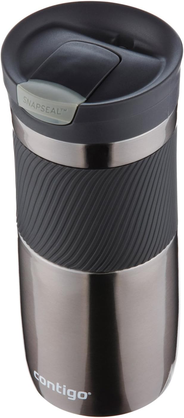 Contigo Snapseal Byron Vacuum-Insulated Stainless Steel Travel Mug, 16 Oz, Gunmetal