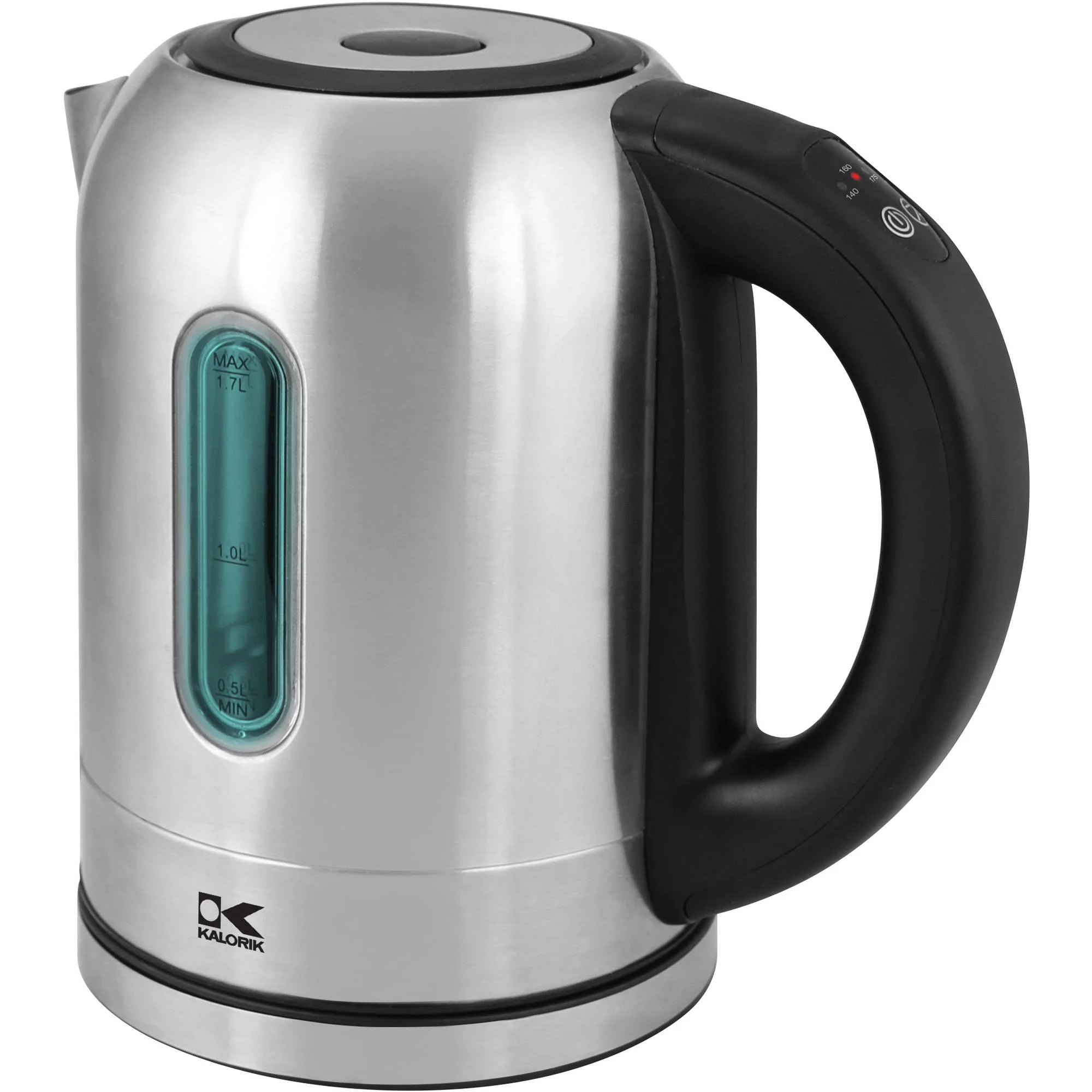 Kalorik Stainless Steel Digital Water Kettle with Color Changing LED Lights