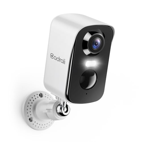 2K Security Cameras Wireless Outdoor - 5200mAh Battery Powered, AI Motion Detection, Color Night Vision & Two-Way Audio, IP65 Waterproof, 30-Day Free Cloud Trial, Works with iOS/Android